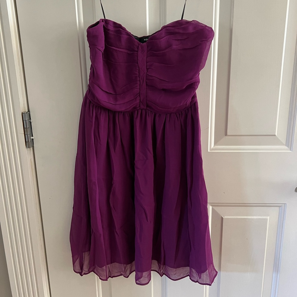 Aqua 100% Silk Party/Cocktail Dress